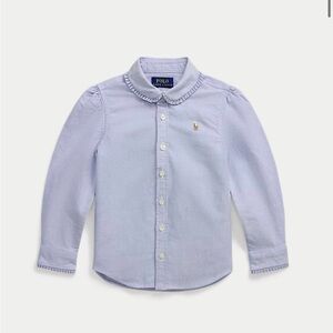 Ralph Lauren Girls 5T Light Blue Button-Down Shirt